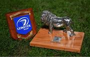 25 February 2022; Team plaques before the United Rugby Championship match between Leinster and Emirates Lions at the RDS Arena in Dublin. Photo by Seb Daly/Sportsfile