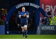 25 February 2022; Rhys Ruddock of Leinster runs out for his 200th Leinster appearance before the United Rugby Championship match between Leinster and Emirates Lions at RDS Arena in Dublin. Photo by Harry Murphy/Sportsfile