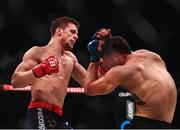 25 February 2022; Vladimir Tokov, left, in action against Daniele Scatizzi during their lightweight bout at Bellator 275 at the 3Arena in Dublin. Photo by David Fitzgerald/Sportsfile