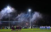25 February 2022; Both teams stand for a minute's silence before the SSE Airtricity League Premier Division match between Drogheda United and Shelbourne at Head in the Game Park in Drogheda, Louth. Photo by Ramsey Cardy/Sportsfile