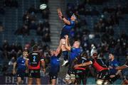 25 February 2022; Joe McCarthy of Leinster takes the ball in the lineout against Emirates Lions during the United Rugby Championship match between Leinster and Emirates Lions at RDS Arena in Dublin. Photo by Matt Browne/Sportsfile