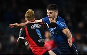 25 February 2022; Morne van den Berg of Emirates Lions holds off the tackle of Leinster's Harry Byrne during the United Rugby Championship match between Leinster and Emirates Lions at the RDS Arena in Dublin. Photo by Seb Daly/Sportsfile