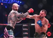 25 February 2022; Davy Gallon, right, in action against Charlie Leary during their lightweight bout at Bellator 275 at the 3Arena in Dublin. Photo by David Fitzgerald/Sportsfile