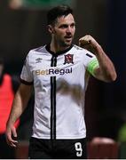 25 February 2022; Patrick Hoban of Dundalk celebrates after scoring his side's first goal during the SSE Airtricity League Premier Division match between Bohemians and Dundalk at Dalymount Park in Dublin. Photo by Michael P Ryan/Sportsfile