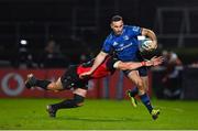 25 February 2022; Dave Kearney of Leinster is tackled by Jaco Kriel of Emirates Lions during the United Rugby Championship match between Leinster and Emirates Lions at the RDS Arena in Dublin. Photo by Seb Daly/Sportsfile