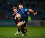 25 February 2022; Max O'Reilly of Leinster is tackled by Morne van den Berg of Emirates Lions during the United Rugby Championship match between Leinster and Emirates Lions at RDS Arena in Dublin. Photo by Harry Murphy/Sportsfile