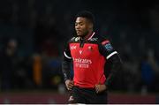 25 February 2022; Wandisile Simelane of Emirates Lions after his side's defeat in the United Rugby Championship match between Leinster and Emirates Lions at the RDS Arena in Dublin. Photo by Seb Daly/Sportsfile