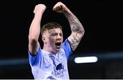25 February 2022; Kameron Ledwidge of Shelbourne celebrates after the SSE Airtricity League Premier Division match between Drogheda United and Shelbourne at Head in the Game Park in Drogheda, Louth. Photo by Ramsey Cardy/Sportsfile