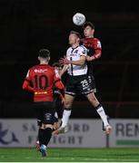 25 February 2022; David McMillan of Dundalk in action against Ali Coote of Bohemians during the SSE Airtricity League Premier Division match between Bohemians and Dundalk at Dalymount Park in Dublin. Photo by Michael P Ryan/Sportsfile