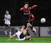 25 February 2022; Greg Sloggett of Dundalk in action against Ali Coote of Bohemians during the SSE Airtricity League Premier Division match between Bohemians and Dundalk at Dalymount Park in Dublin. Photo by Michael P Ryan/Sportsfile