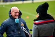 26 February 2022; DHL Stormers head coach John Dobson is interviewed before the United Rugby Championship match between Connacht and DHL Stormers at The Sportsground in Galway. Photo by Diarmuid Greene/Sportsfile