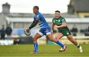 26 February 2022; Manie Libbok of DHL Stormers in action against Denis Buckley of Connacht during the United Rugby Championship match between Connacht and DHL Stormers at The Sportsground in Galway. Photo by Diarmuid Greene/Sportsfile