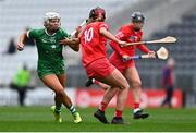 26 February 2022; Michelle Curtin of Limerick in action against Ciara O'Sullivan of Cork during the Littlewoods Ireland Camogie League Division 1 Round 2 match between Cork and Limerick at Páirc Ui Chaoimh in Cork. Photo by Eóin Noonan/Sportsfile