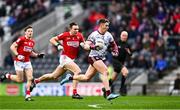 26 February 2022; Shane Walsh of Galway in action against Kevin Flahive of Cork during the Allianz Football League Division 2 match between Cork and Galway at Páirc Ui Chaoimh in Cork. Photo by Eóin Noonan/Sportsfile