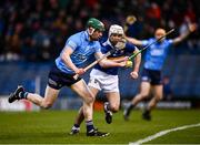 26 February 2022; Fergal Whitely of Dublin in action against Brian McGrath of Tipperary during the Allianz Hurling League Division 1 Group B match between Tipperary and Dublin at FBD Semple Stadium in Thurles, Tipperary. Photo by David Fitzgerald/Sportsfile