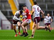 26 February 2022; Damien Comer of Galway in action against Kevin Flahive of Cork during the Allianz Football League Division 2 match between Cork and Galway at Páirc Ui Chaoimh in Cork. Photo by Eóin Noonan/Sportsfile