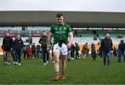 26 February 2022; Jordan Muldoon of Meath leaves the field after the Allianz Football League Division 2 match between Offaly and Meath at Bord na Mona O'Connor Park in Tullamore, Offaly. Photo by Michael P Ryan/Sportsfile