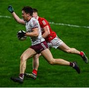 26 February 2022; Seán Kelly of Galway in action against Fionn Herlihy of Cork during the Allianz Football League Division 2 match between Cork and Galway at Páirc Ui Chaoimh in Cork. Photo by Eóin Noonan/Sportsfile