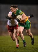 26 February 2022; Ciaran Thompson of Donegal in action against Richard Donnelly of Tyrone during the Allianz Football League Division 1 match between Donegal and Tyrone at MacCumhaill Park in Ballybofey, Donegal. Photo by Stephen McCarthy/Sportsfile