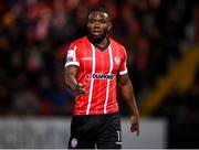 25 February 2022; James Akintunde of Derry City during the SSE Airtricity League Premier Division match between Derry City and Shamrock Rovers at The Ryan McBride Brandywell Stadium in Derry. Photo by Stephen McCarthy/Sportsfile