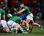 25 February 2022; Matthew Devine of Ireland the U20 Six Nations Rugby Championship match between Ireland and Italy at Musgrave Park in Cork. Photo by Sam Barnes/Sportsfile