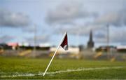 27 February 2022; A sideline flag is seen before the Lidl Ladies Football National League Division 1 match between Galway and Mayo at Tuam Stadium in Galway. Photo by Ben McShane/Sportsfile