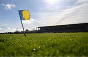 27 February 2022; A Roscommon flag before the Allianz Football League Division 1 match between Mayo and Armagh at Dr Hyde Park in Roscommon. Photo by Ramsey Cardy/Sportsfile
