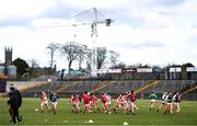 27 February 2022; Mayo players warm-up before the Lidl Ladies Football National League Division 1 match between Galway and Mayo at Tuam Stadium in Galway. Photo by Ben McShane/Sportsfile