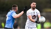 27 February 2022; Ben McCormack of Kildare in action against John Small of Dublin during the Allianz Football League Division 1 match between Kildare and Dublin at St Conleth's Park in Newbridge, Kildare. Photo by Piaras Ó Mídheach/Sportsfile