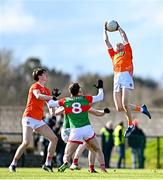 27 February 2022; Ciaran Mackin of Armagh wins possession from the throw-in during the Allianz Football League Division 1 match between Mayo and Armagh at Dr Hyde Park in Roscommon. Photo by Ramsey Cardy/Sportsfile