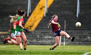 27 February 2022; Ailbhe Davoren of Galway kicks a point during the Lidl Ladies Football National League Division 1 match between Galway and Mayo at Tuam Stadium in Galway. Photo by Ben McShane/Sportsfile