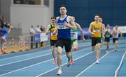 27 February 2022; Mark English of Finn Valley AC, Donegal, on his way to winning the senior men's 800m during day two of the Irish Life Health National Senior Indoor Athletics Championships at the National Indoor Arena at the Sport Ireland Campus in Dublin. Photo by Sam Barnes/Sportsfile