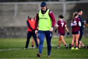 27 February 2022; Galway interim manager Maghnus Breathnach reacts after his sides defeat in the Lidl Ladies Football National League Division 1 match between Galway and Mayo at Tuam Stadium in Galway. Photo by Ben McShane/Sportsfile