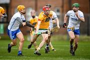 27 February 2022; James McNaughton of Antrim in action against Jack Prendergast of Waterford during the Allianz Hurling League Division 1 Group B match between Antrim and Waterford at Corrigan Park in Belfast. Photo by Oliver McVeigh/Sportsfile