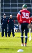 27 February 2022; Cork manager Kieran Kingston, right, with coach Diarmuid O'Sullivan before the Allianz Hurling League Division 1 Group A match between Limerick and Cork at TUS Gaelic Grounds in Limerick. Photo by Eóin Noonan/Sportsfile