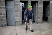 27 February 2022; A Kerry supporter arrives for the Allianz Football League Division 1 match between Monaghan and Kerry at Inniskeen Grattans GAA Club in Monaghan. Photo by Stephen McCarthy/Sportsfile