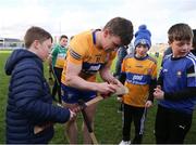 27 February 2022; Tony Kelly of Clare signs autographs for supporters after the Allianz Hurling League Division 1 Group A match between Offaly and Clare at Bord na Mona O'Connor Park in Tullamore, Offaly. Photo by Michael P Ryan/Sportsfile