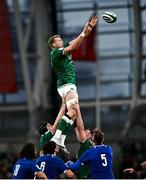 27 February 2022; Kieran Treadwell of Ireland takes possession from a line-out uncontested by Italy during the Guinness Six Nations Rugby Championship match between Ireland and Italy at the Aviva Stadium in Dublin. Photo by David Fitzgerald/Sportsfile