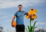28 February 2022; UCD and Ireland rugby player James Ryan launches UCD Rugby's annual Daffodil Day collection, in aid of the Irish Cancer Society this Thursday March 3rd across the UCD Campus, as well as online. To date this annual event has raised €60,000 of vital funds for Cancer Research. The event is being run by the UCD BSc Sport & Exercise Management second year class who have assisted the Club in arranging this year’s fundraising initiatives. To donate to this year’s fundraising initiative please visit www.ucdrugby.com The Irish Cancer Society’s Daffodil Day takes place across Ireland on March 25. Photo by David Fitzgerald/Sportsfile