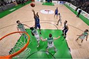 27 February 2022; Roberto Mantovani of Cyprus shoots a basket during the FIBA EuroBasket 2025 Pre-Qualifiers First Round Group A match between Ireland and Cyprus at the National Basketball Arena in Tallaght, Dublin. Photo by Brendan Moran/Sportsfile