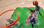 27 February 2022; Filippos Vasileios Tigkas of Cyprus and Taiwo Badmus of Ireland contests a ball during the FIBA EuroBasket 2025 Pre-Qualifiers First Round Group A match between Ireland and Cyprus at the National Basketball Arena in Tallaght, Dublin. Photo by Brendan Moran/Sportsfile