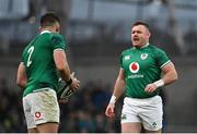 27 February 2022; Dave Kilcoyne of Ireland, right, and teammate Dan Sheehan during the Guinness Six Nations Rugby Championship match between Ireland and Italy at the Aviva Stadium in Dublin. Photo by Seb Daly/Sportsfile