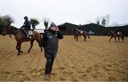 28 February 2022; Trainer Gordon Elliott at his yard in Longwood, Co. Meath. Photo by Ramsey Cardy/Sportsfile