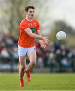 27 February 2022; Jarly Og Burns of Armagh during the Allianz Football League Division 1 match between Mayo and Armagh at Dr Hyde Park in Roscommon. Photo by Ramsey Cardy/Sportsfile