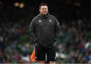 27 February 2022; Ireland national scrum coach John Fogarty during the Guinness Six Nations Rugby Championship match between Ireland and Italy at the Aviva Stadium in Dublin. Photo by Harry Murphy/Sportsfile