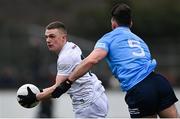 27 February 2022; Paddy Woodgate of Kildare in action against Seán McMahon of Dublin during the Allianz Football League Division 1 match between Kildare and Dublin at St Conleth's Park in Newbridge, Kildare. Photo by Piaras Ó Mídheach/Sportsfile