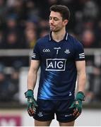 27 February 2022; Dublin goalkeeper Evan Comerford reacts after he put a kick-out over the sideline during the Allianz Football League Division 1 match between Kildare and Dublin at St Conleth's Park in Newbridge, Kildare. Photo by Piaras Ó Mídheach/Sportsfile