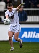 27 February 2022; Jimmy Hyland of Kildare takes a free during the Allianz Football League Division 1 match between Kildare and Dublin at St Conleth's Park in Newbridge, Kildare. Photo by Piaras Ó Mídheach/Sportsfile