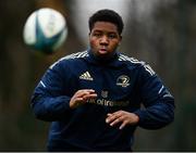 28 February 2022; Temi Lasisi during Leinster Rugby squad training at UCD in Dublin. Photo by Harry Murphy/Sportsfile