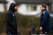 28 February 2022; Backs coach Felipe Contepomi and Seán Cronin during Leinster Rugby squad training at UCD in Dublin. Photo by Harry Murphy/Sportsfile